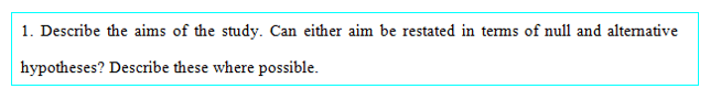 statistics assignment examples